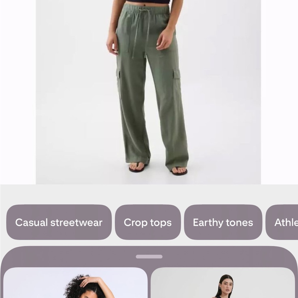 BLACK linen Cargo Pants